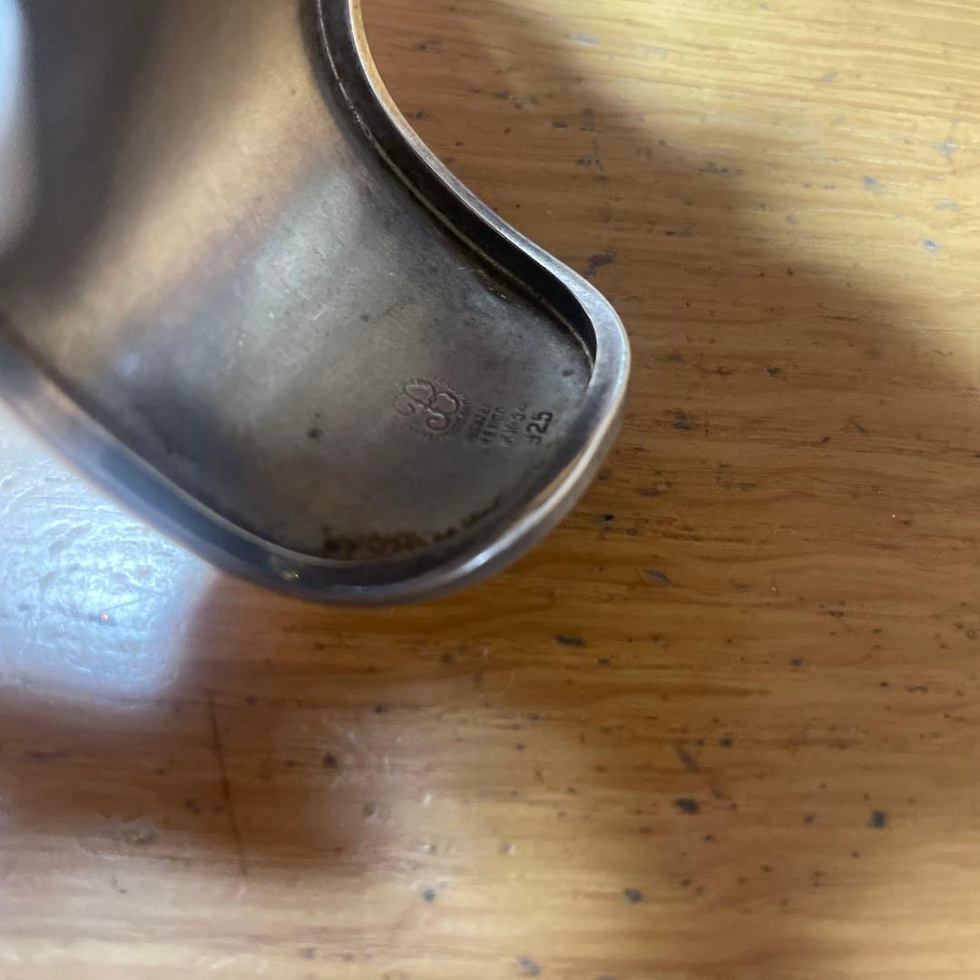 ターコイズクリスタル付きシルバーバングル