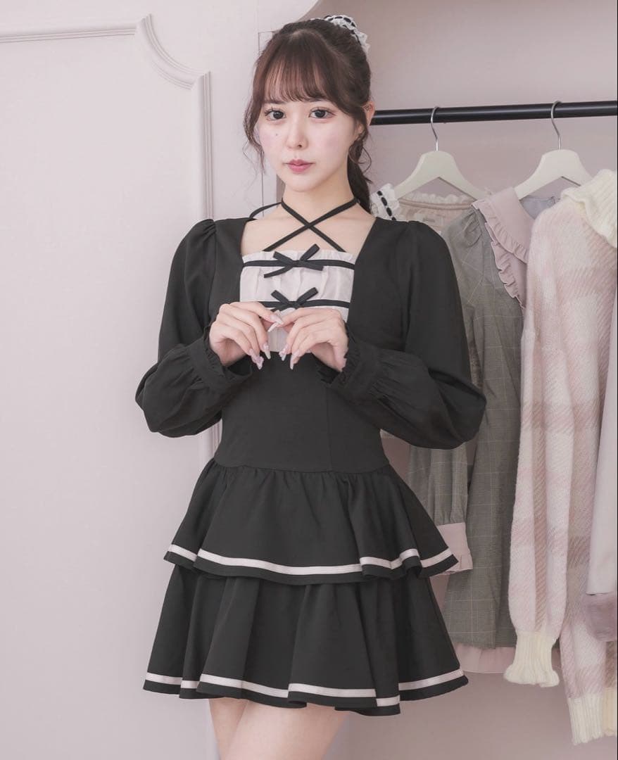 pium クロステープバイカラーティアード