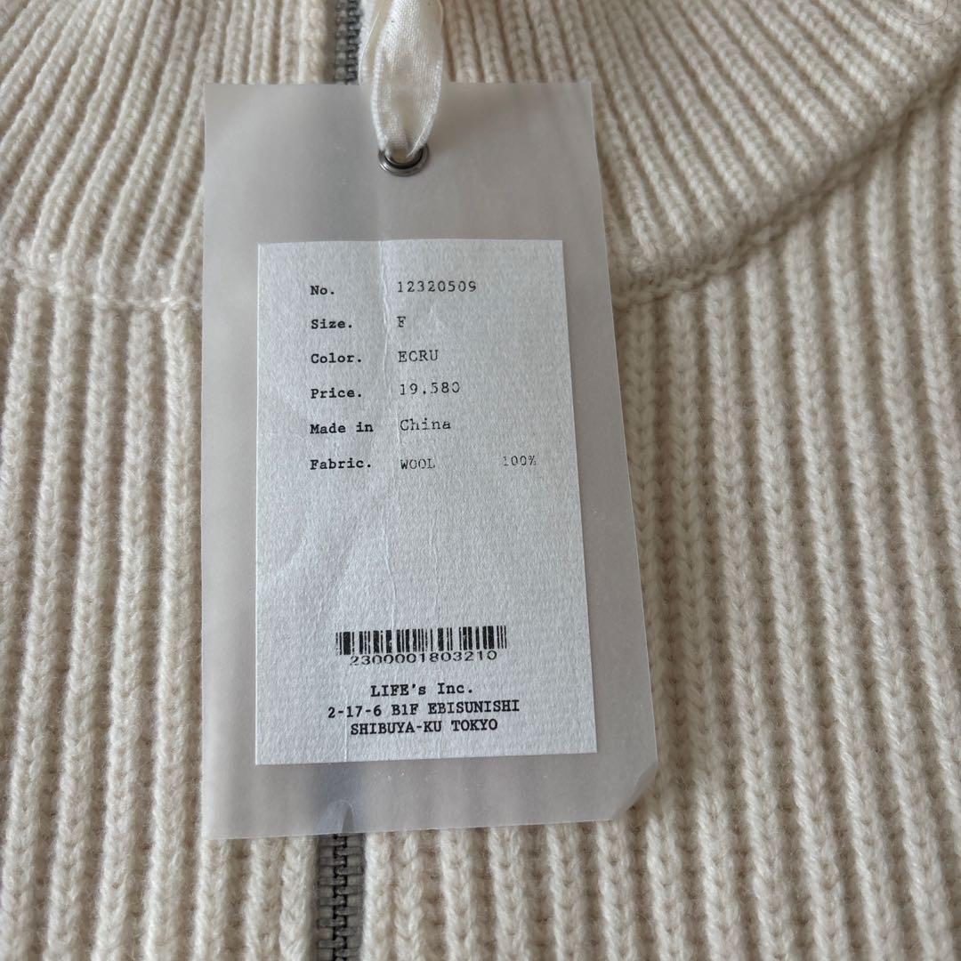 新品未使用　タグ付き♪トゥデイフル　ハーフジップ　ニットベスト