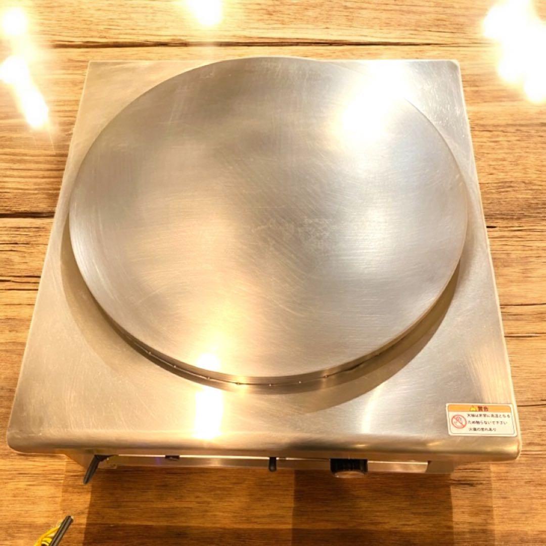 【送料込み】キプロスター 業務用電気クレープ焼き器トンボ３本、スパチェラ２本付属