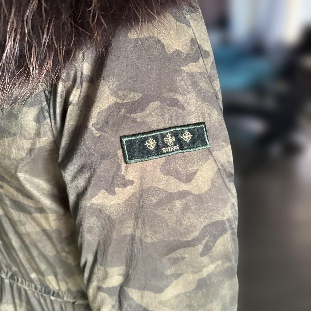 sato777さま専用❣️タトラス迷彩柄ファー付きモッズコート❤️