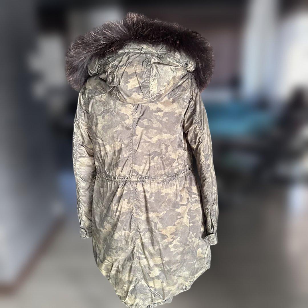 sato777さま専用❣️タトラス迷彩柄ファー付きモッズコート❤️