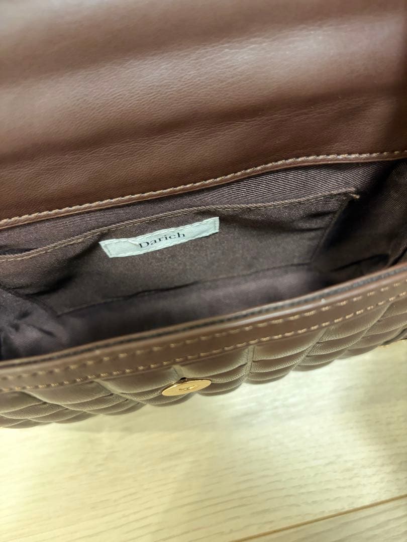 Darich ダーリッチ チョコレートキルトバッグ レザーカードケース ブラウン