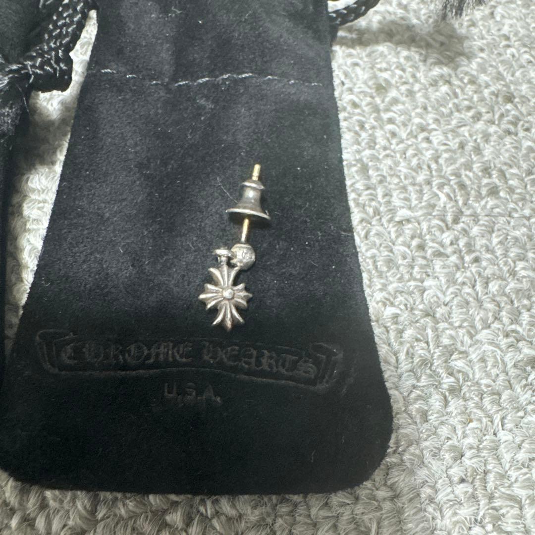 クロムハーツタイニーE CHプラス　ドロップイヤリングピアス