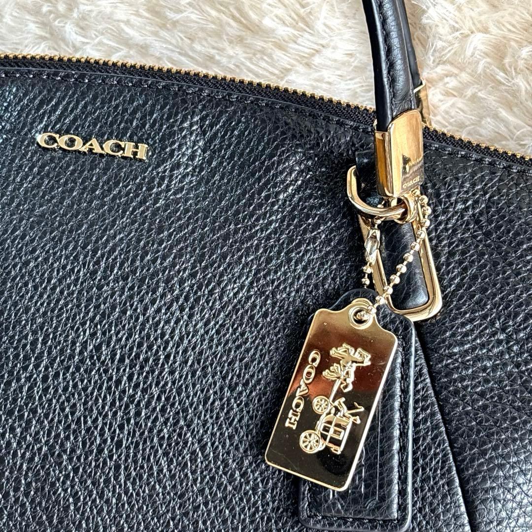 あゆみん美品 コーチ ハンドバッグ ショルダー 2way レザー シボ革