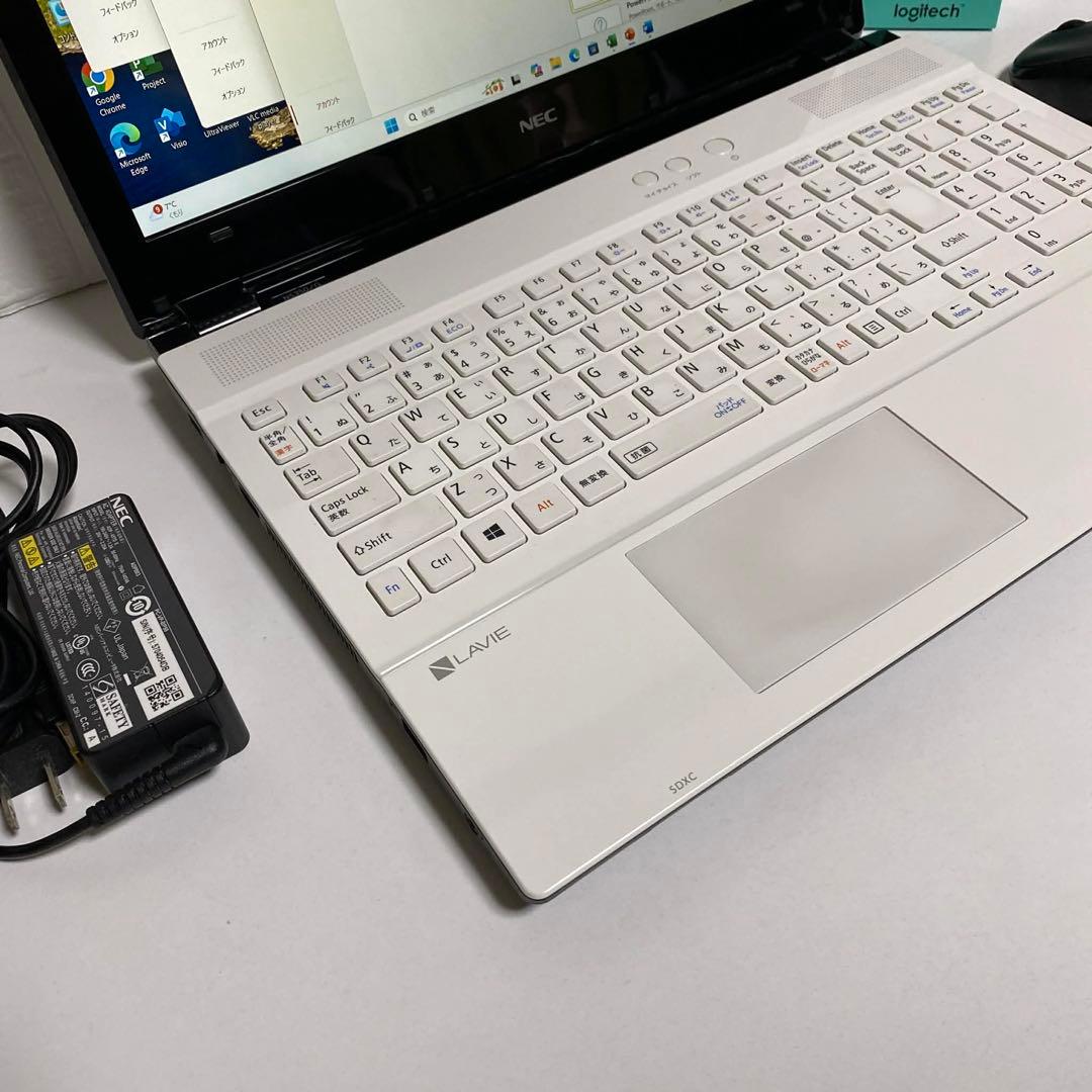 Windows11オフィス付　SSDサクサク起動　美品NECノートPC ホワイト
