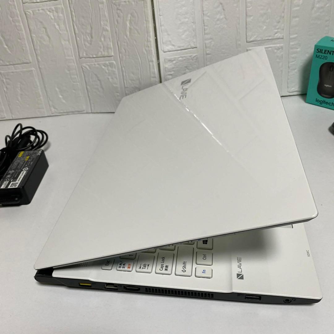 Windows11オフィス付　SSDサクサク起動　美品NECノートPC ホワイト