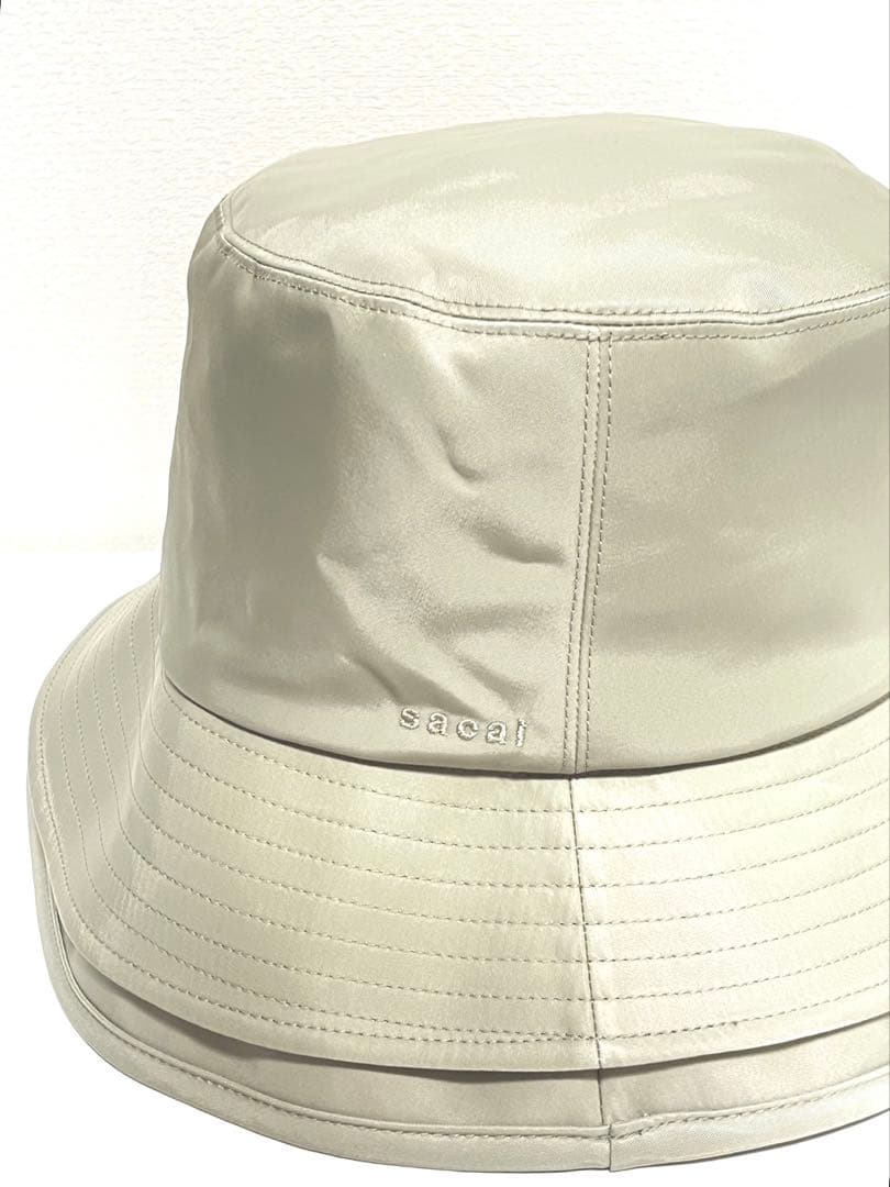 sacai サカイ ロゴ バケットハット バケハ ダブルブリム 23AW 新品