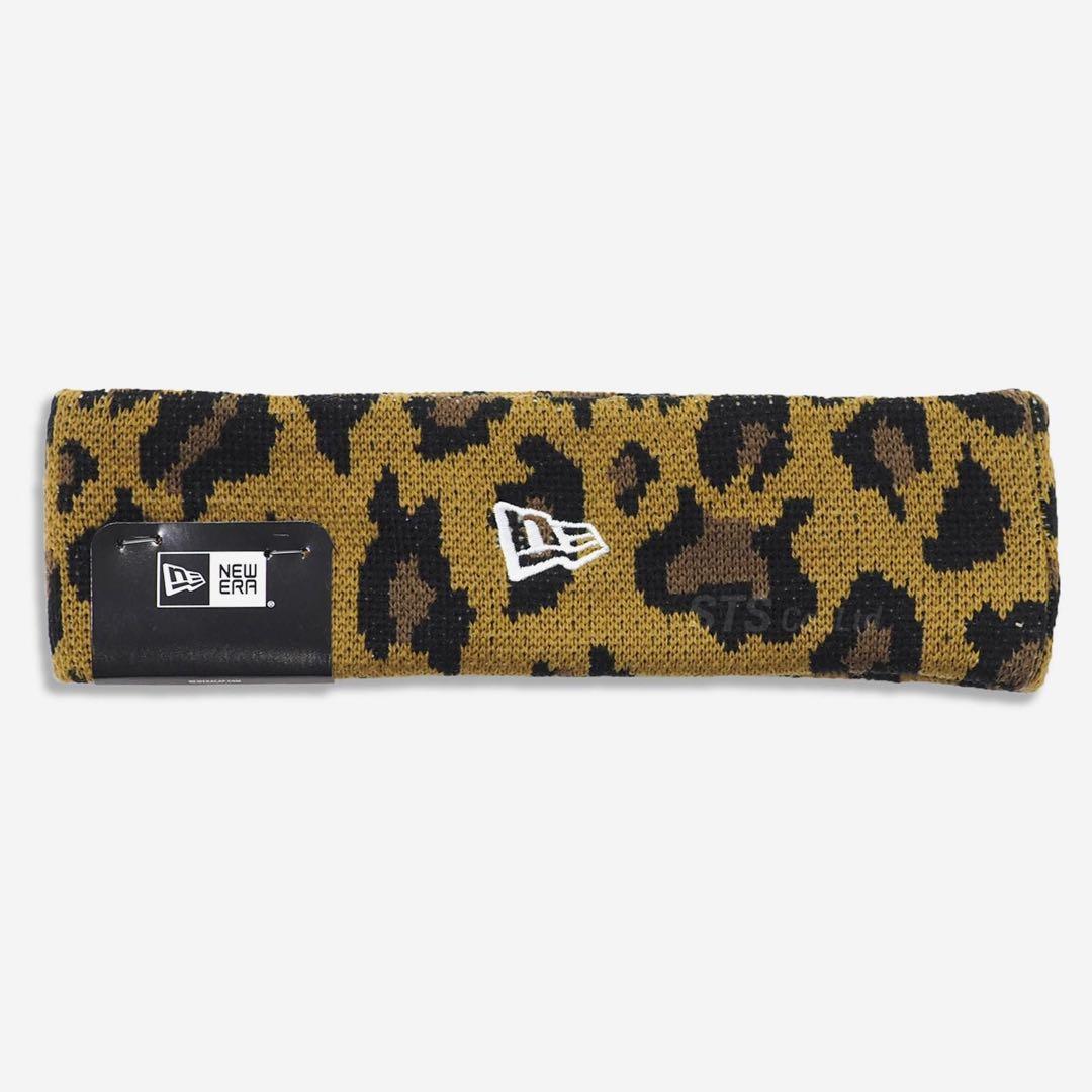 新品　シュプリームNew Era Big Logo ヘッドバンドLeopard
