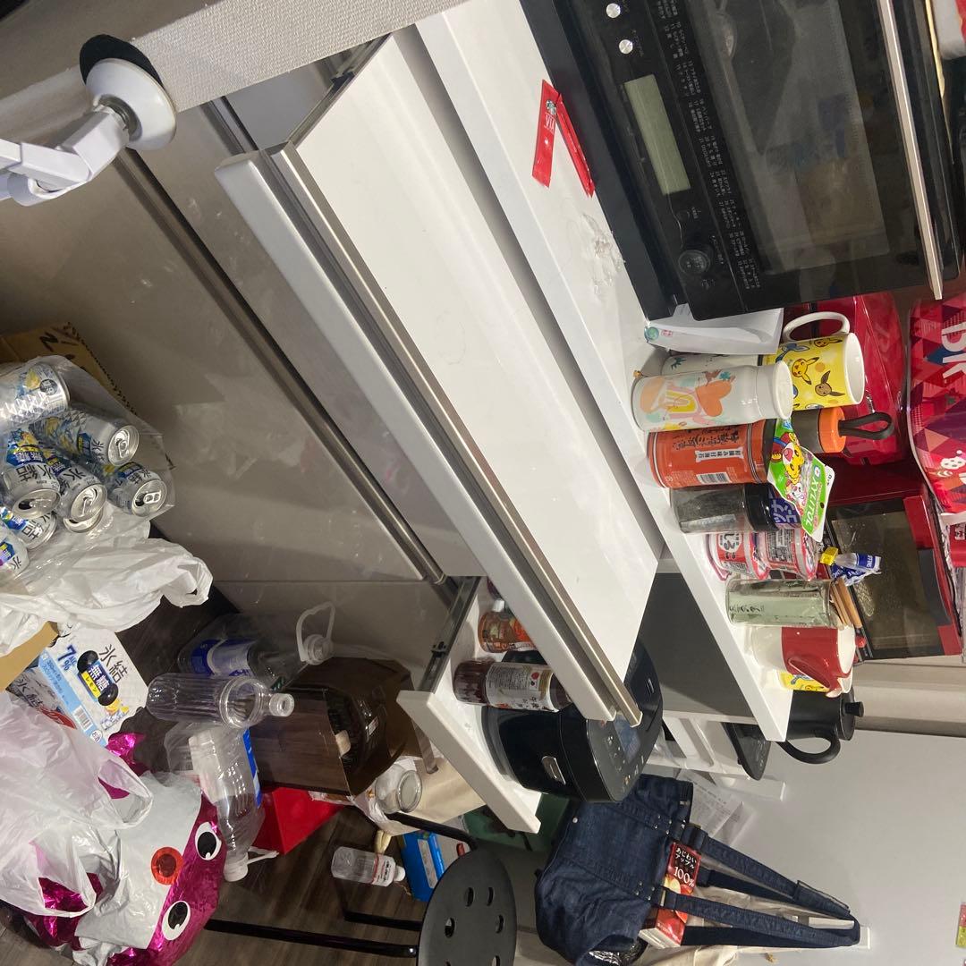 ホワイト 木製レンジ台 幅約90cm