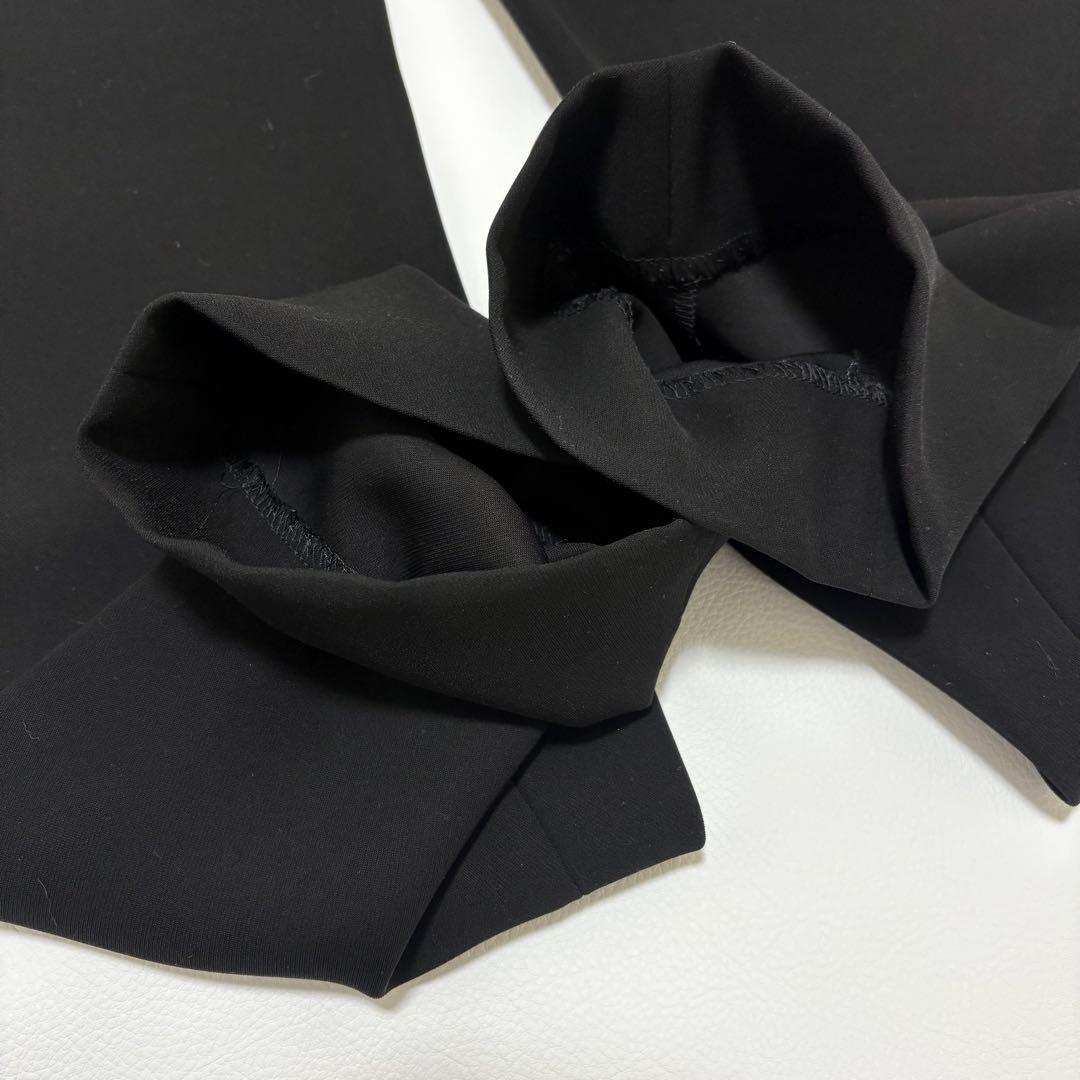 【美品】YOKO CHAN ハイウエストラップパンツ 黒 38 定価7.5万円