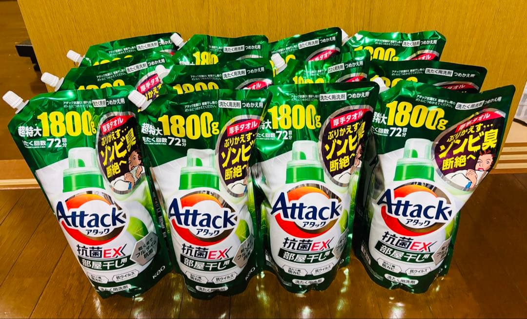 Attack 抗菌EX 液体洗剤 1800g×12個セット