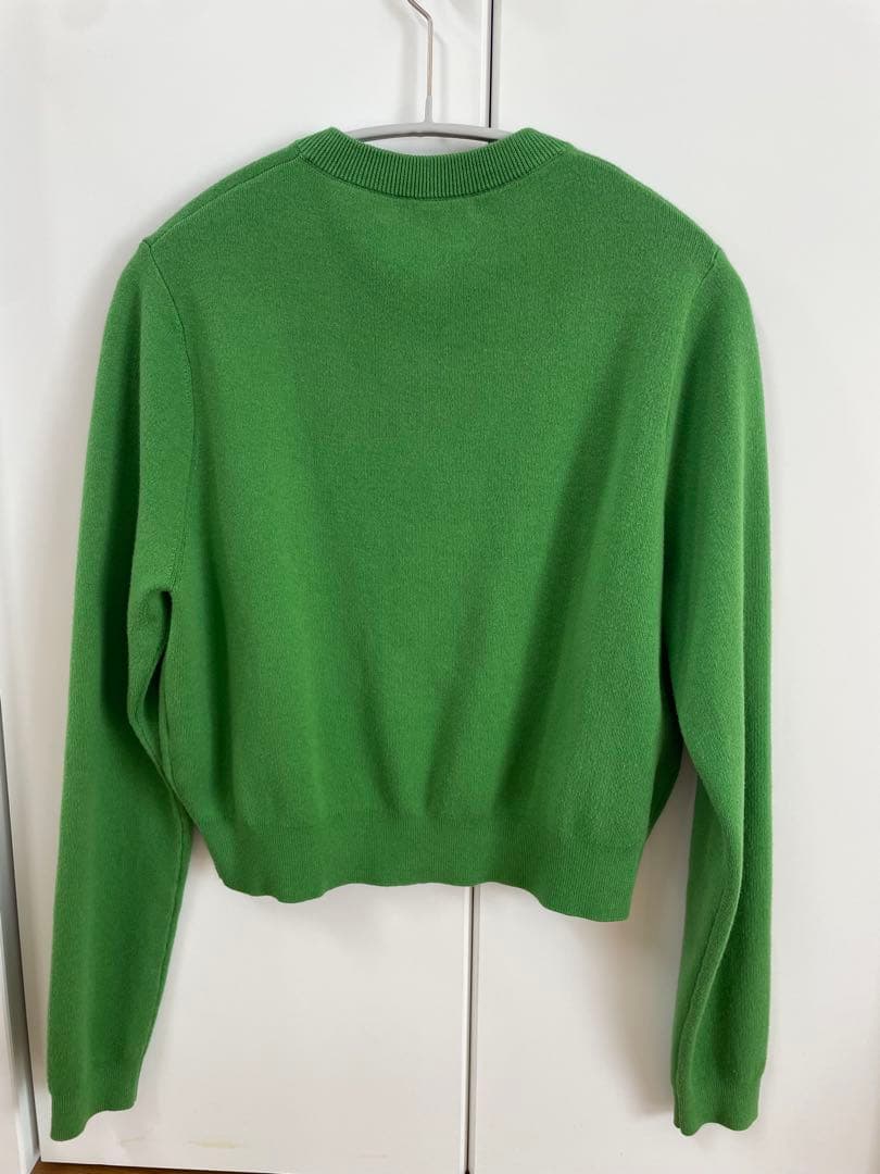 CABaN コットンカシミヤクルーネックカーディガン グリーン XS