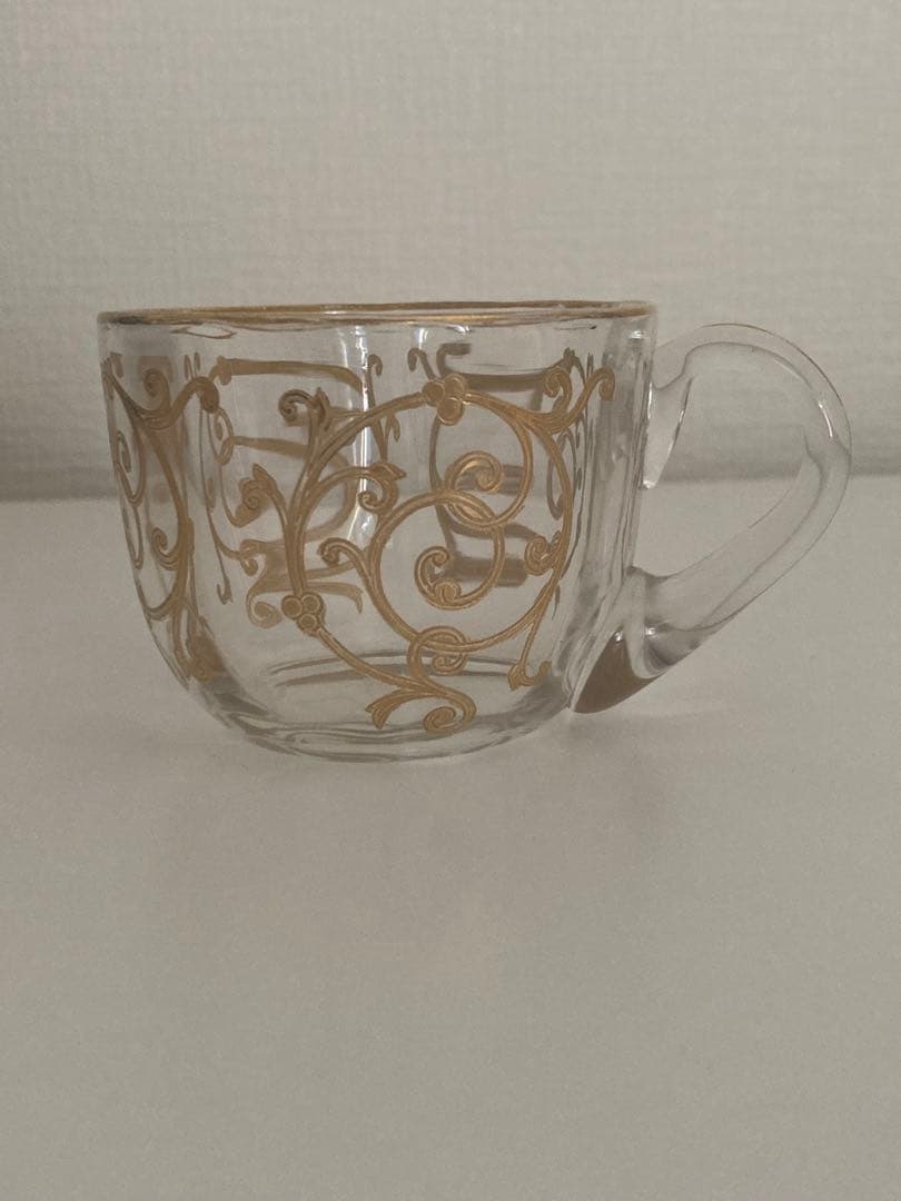 オールドサンルイ・金彩・唐草模様デザートカップ2個セット