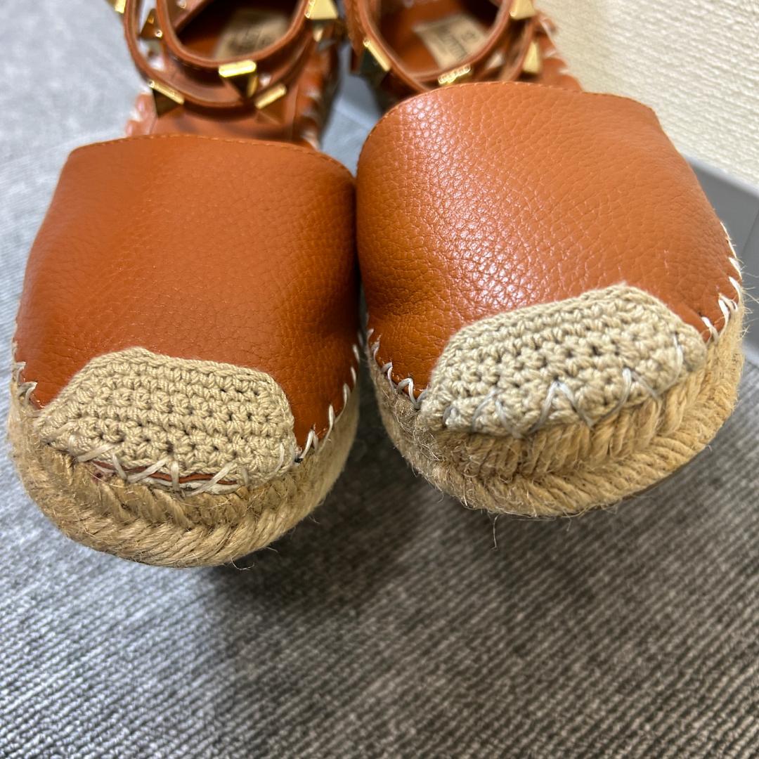 ヴァレンティノ　ロックスタッズ　エスパドリーユ　ウェッジソール　サンダル