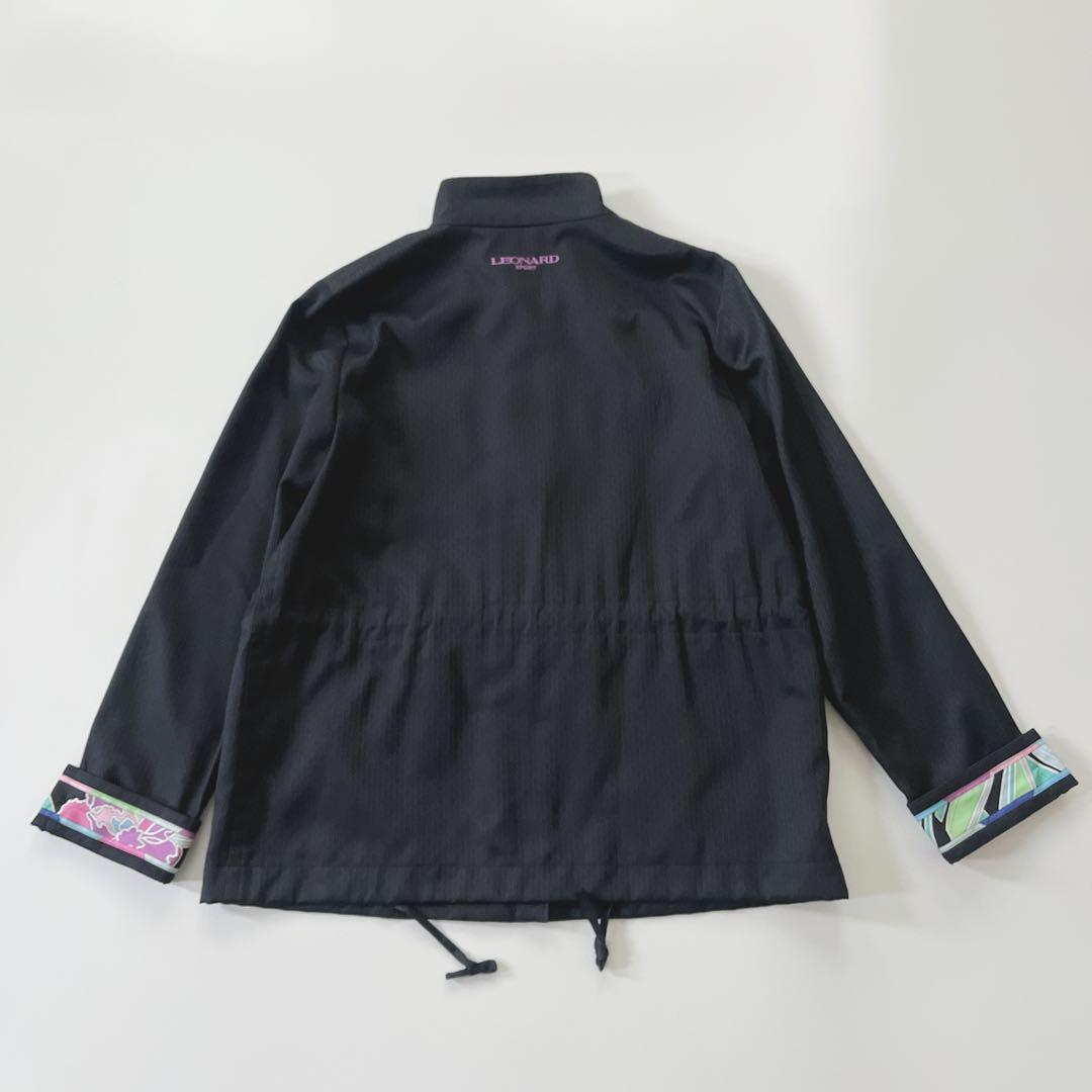 ◇358 美品 レオナール【40】モッズコート アウター ブラック