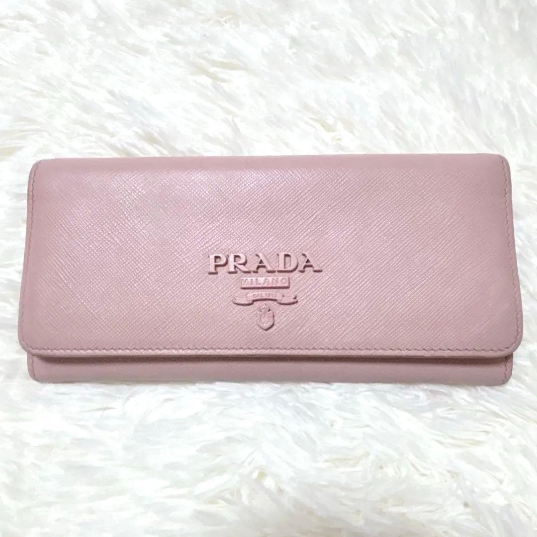 美品✨PRADA プラダ サフィアーノシャイン 長財布1MH132 ピンク