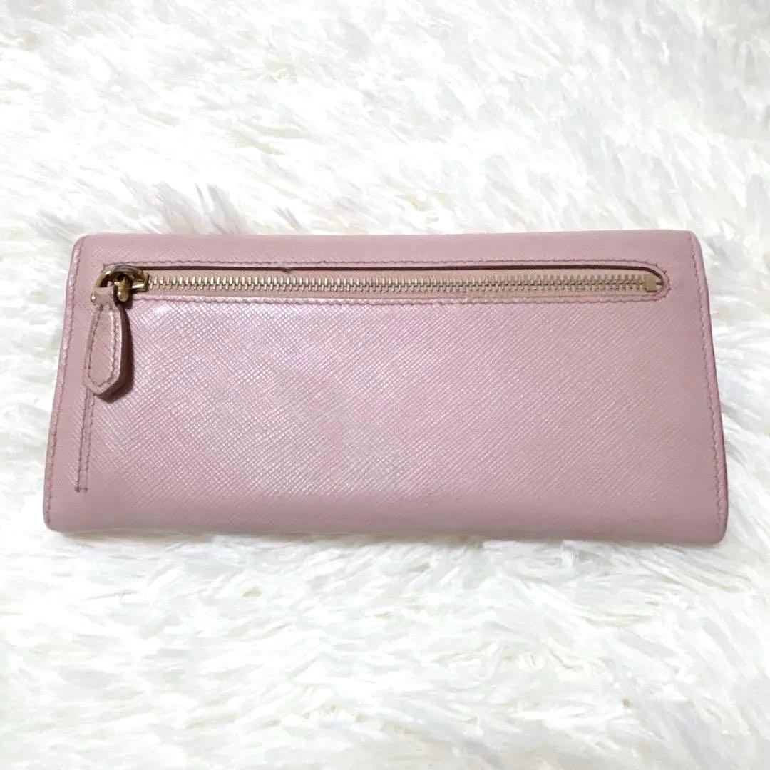 美品✨PRADA プラダ サフィアーノシャイン 長財布1MH132 ピンク