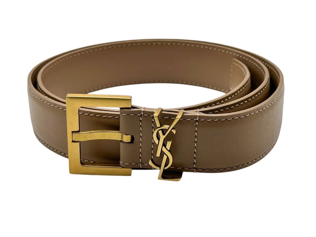 SAINT LAURENT サンローラン カサンドラ ベルト 85 ベージュ