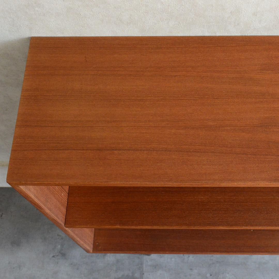 デンマーク 北欧ヴィンテージ チーク ブックシェルフ 飾り棚 オープンシェルフ