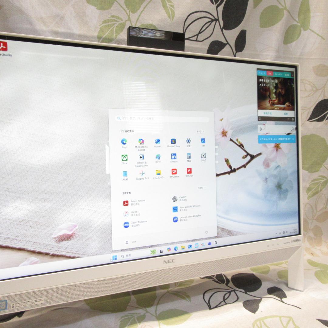 Win11公式対応8世代i5/メ16G/新品SSD/ブルーレイ/カメラ/無線