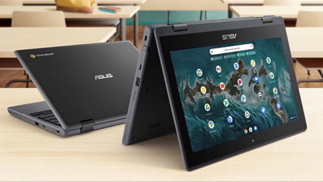 ASUS Chromebook CR1100FK、 持ち歩きカバー、充電機