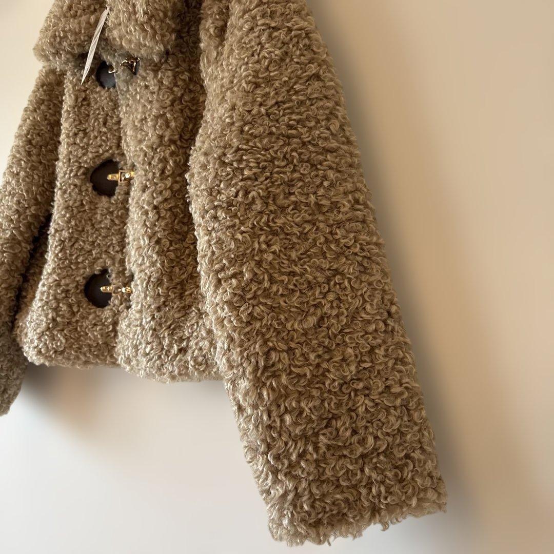 ZARA トグルボタン フェイクファージャケット L