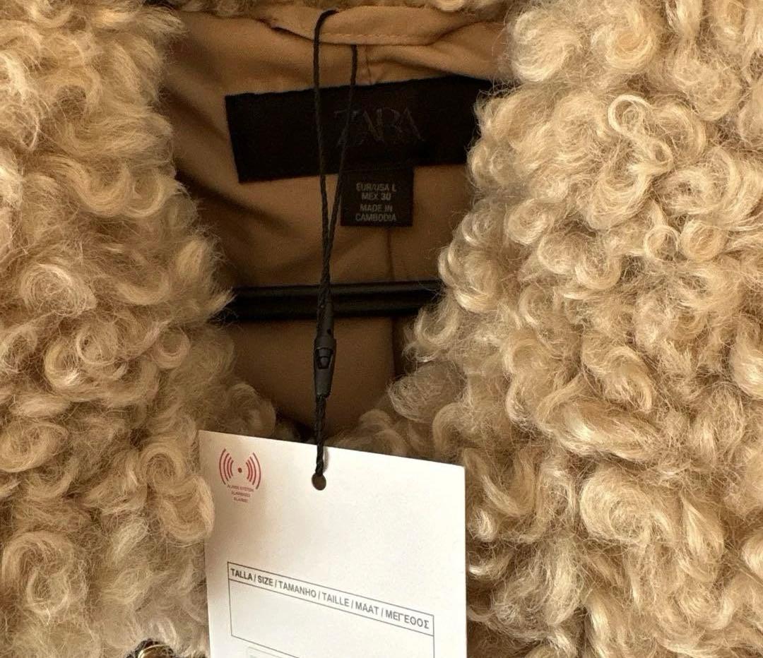 ZARA トグルボタン フェイクファージャケット L