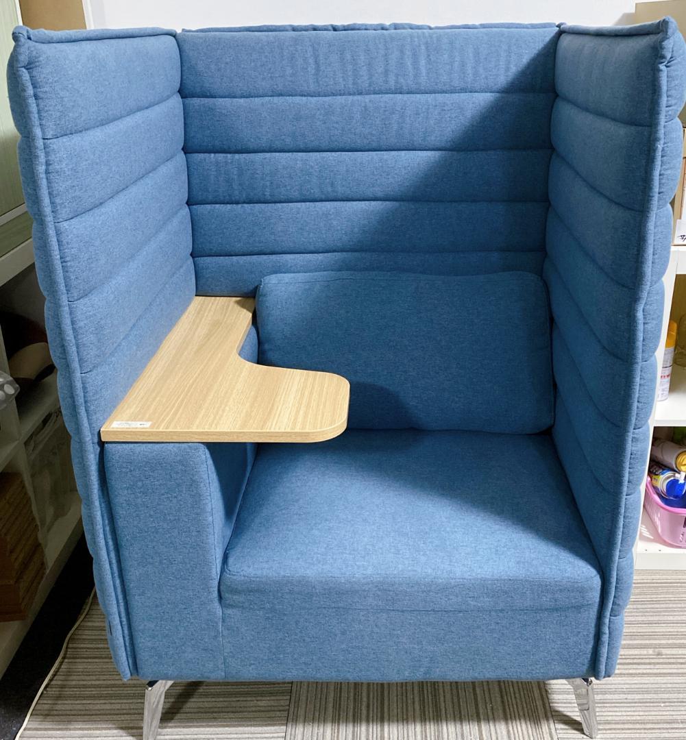 ゆあ　オフィスコム HIBIS ハイバックソファ 1人掛け テーブル付