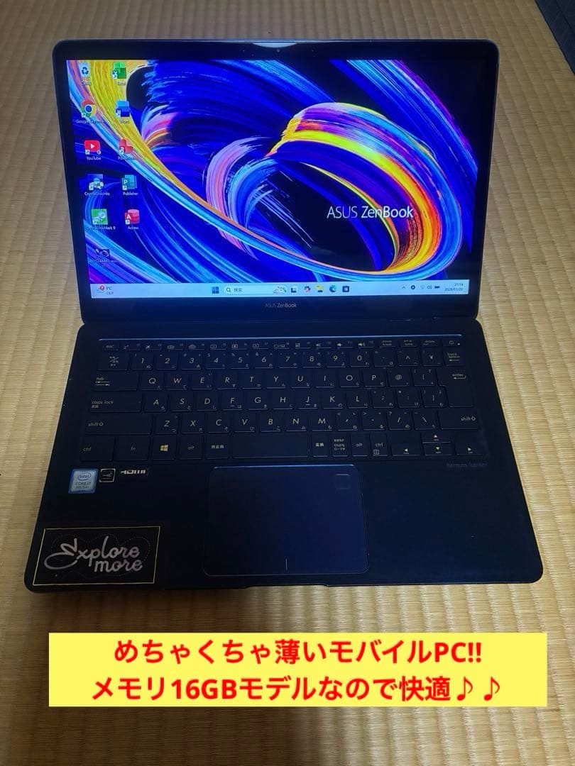asus zenbook DX UX3490 i7/16GB Office付