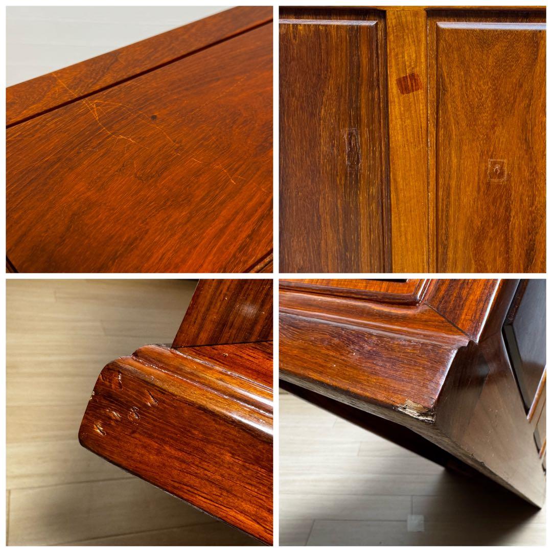 高級銘木 唐木 花梨 無垢材 小箪笥 薬箪笥 薬棚 タンス チェスト 小引き出し