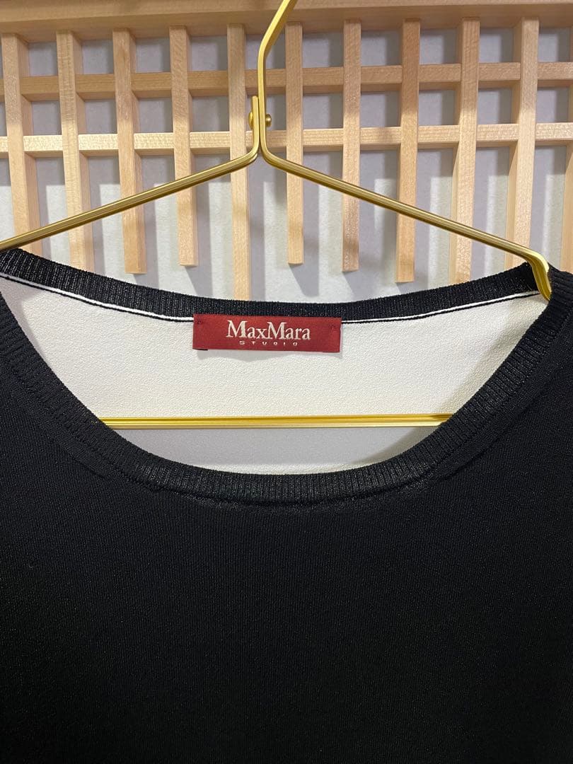 MaxMaraStudio 黒白 チュニック 長袖　L