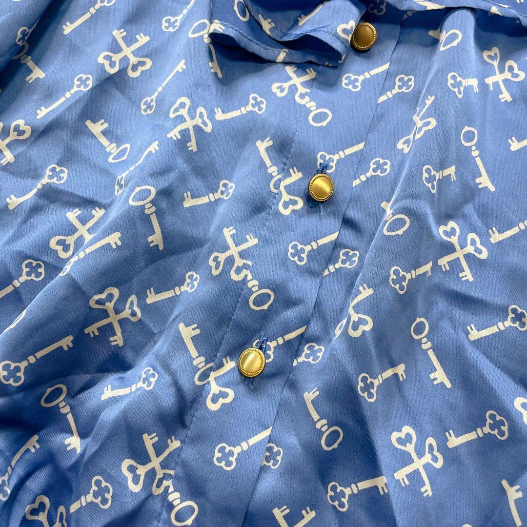 アナイ キープリント ボウタイ 長袖 ブラウス 金ボタン 近年モデル