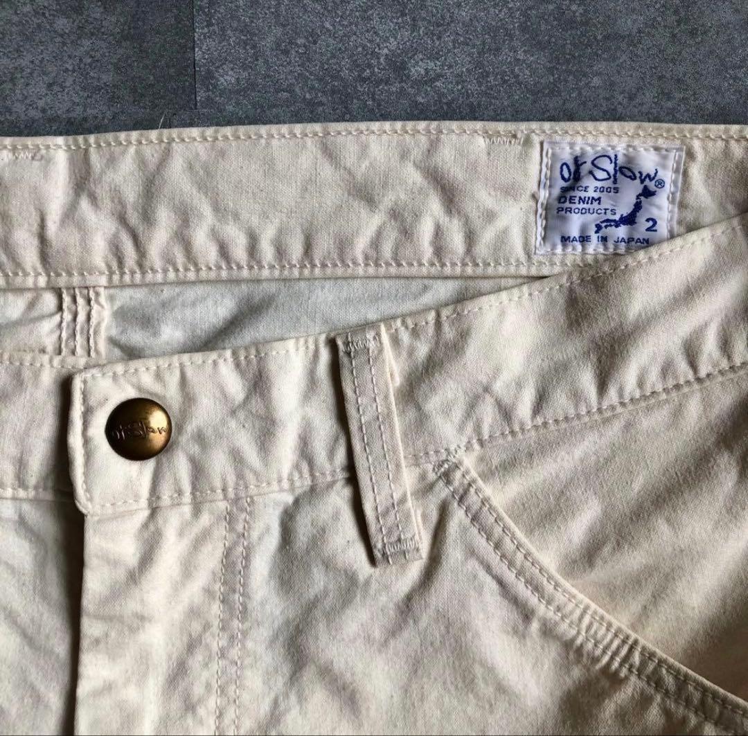 【美品】orslow オアスロウ 生成り ペインターパンツ ワークパンツ 2