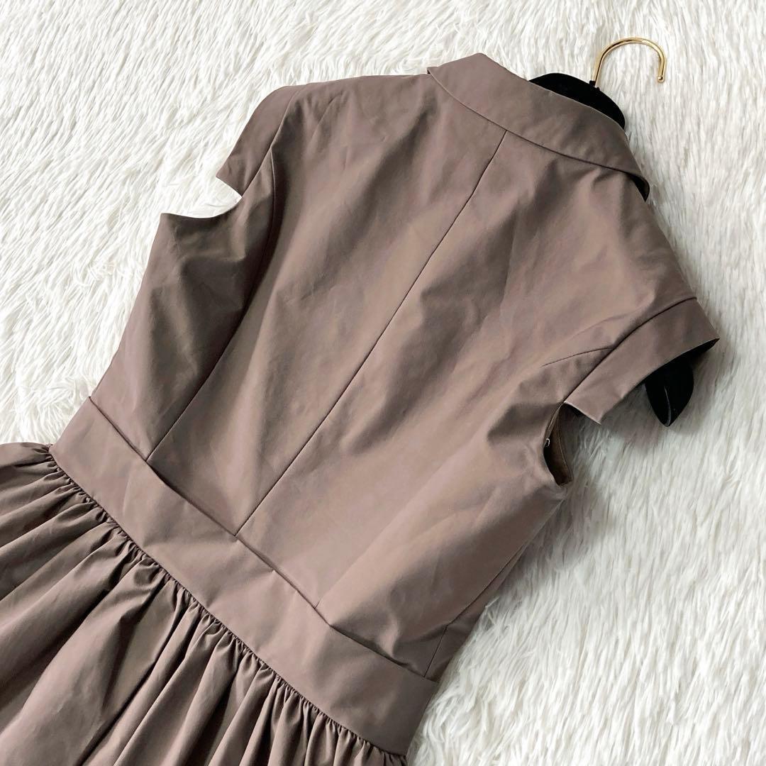 【大人気】ルネ rene シャツワンピース ノースリーブ フレア Aライン