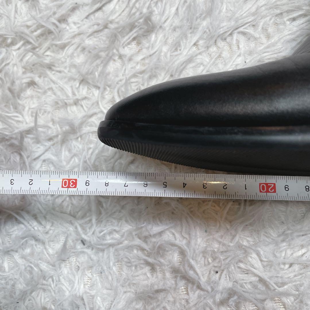 lui's ルイス　ヒールブーツ　サイドジップ　レザー　ブラック　黒　26.5