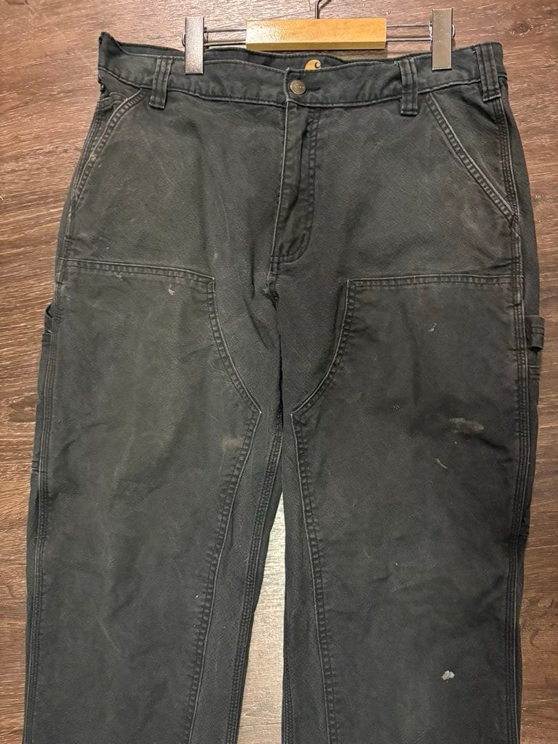 カーハート　ダブルニー　ブラック　36×34