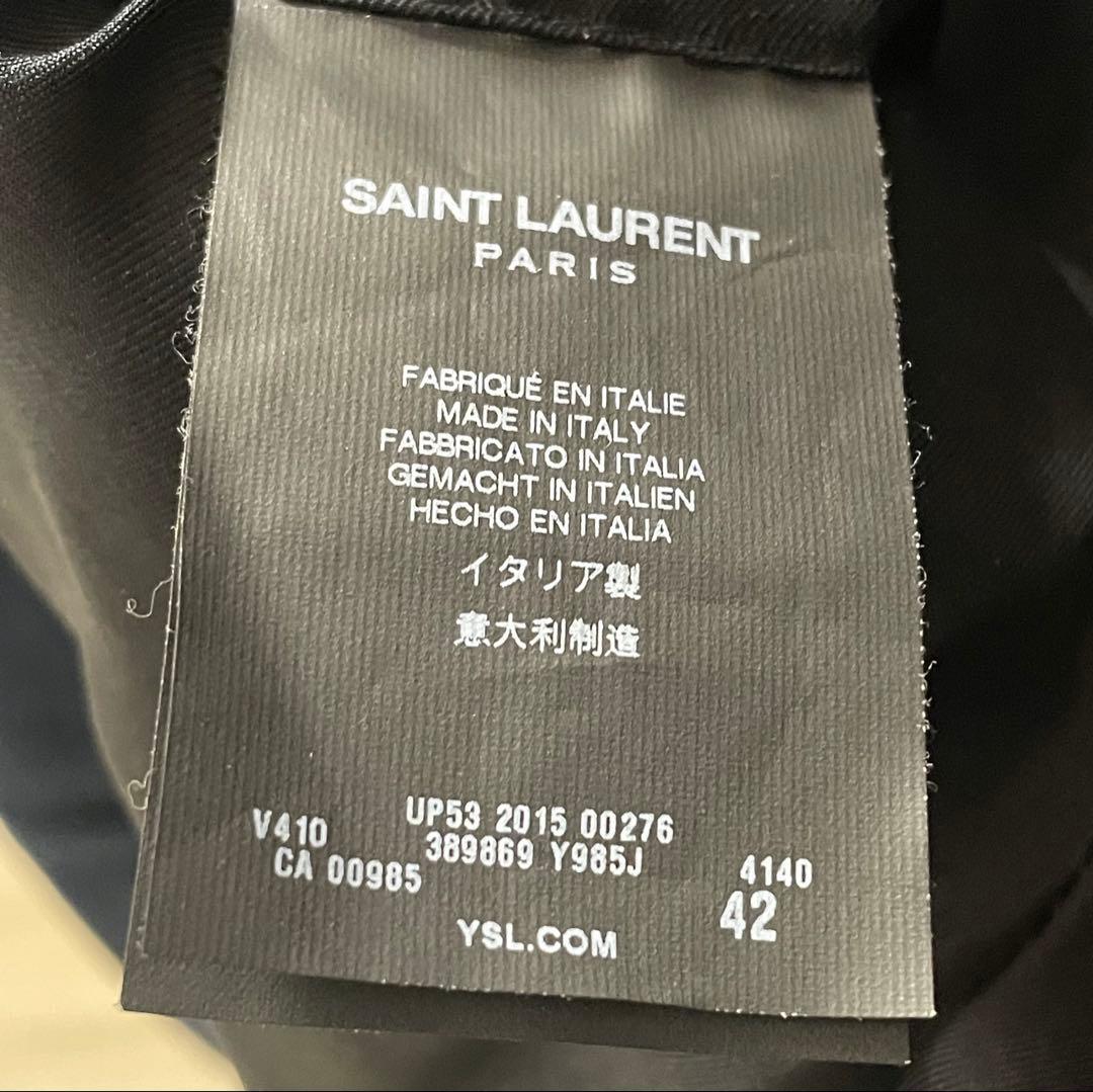 15AW サンローランパリ ベルベット テーラードジャケット 42