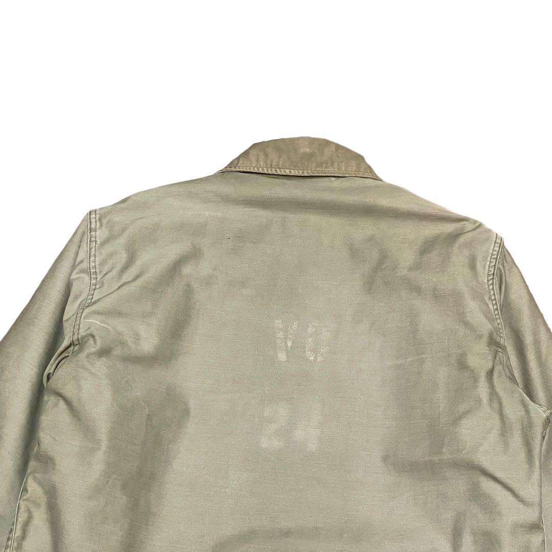【L】80s U.S.NAVY A-2 デッキ ジャケット ミリタリー 米軍実物