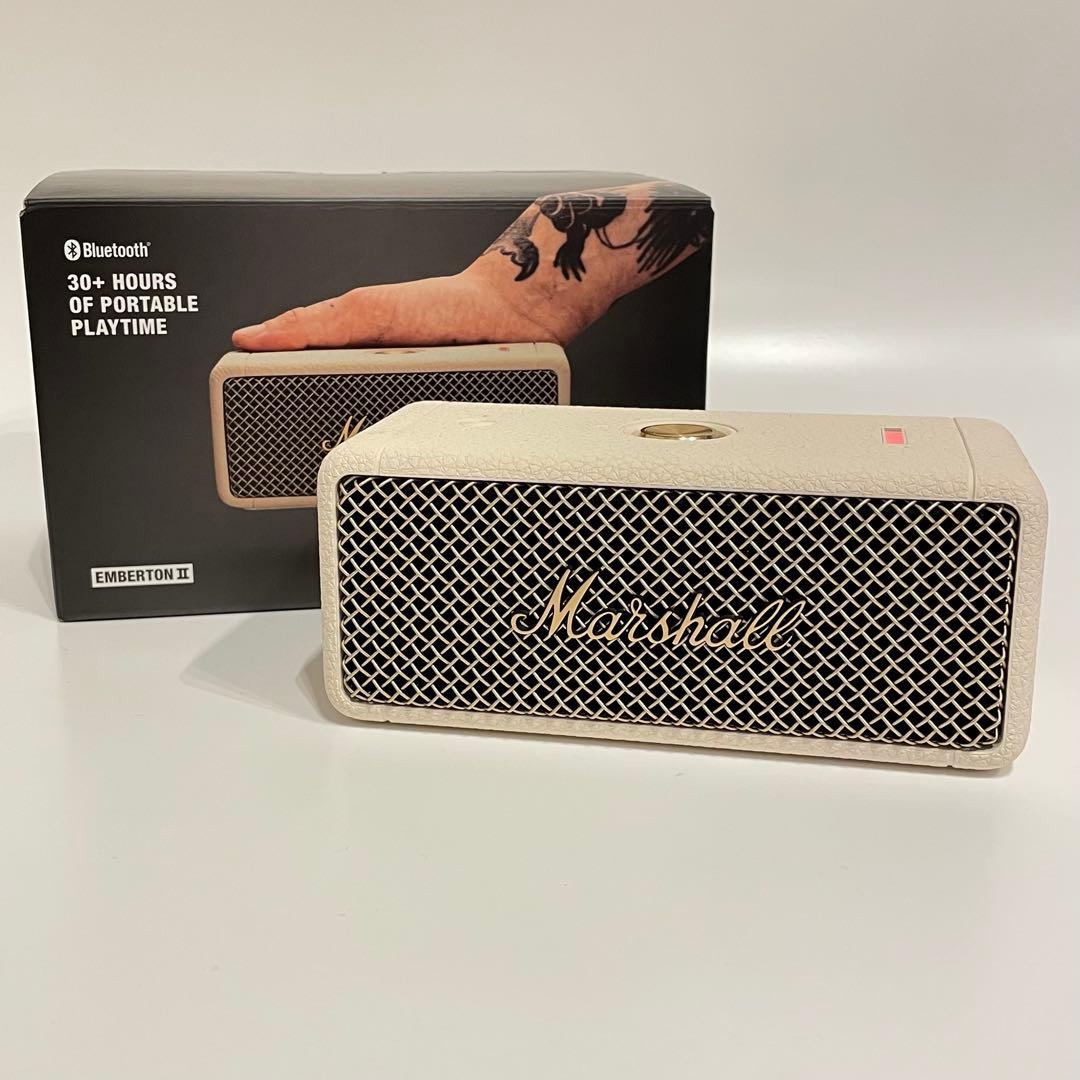 【極美品】Marshall Emberton IIクリーム　ワイヤレススピーカー
