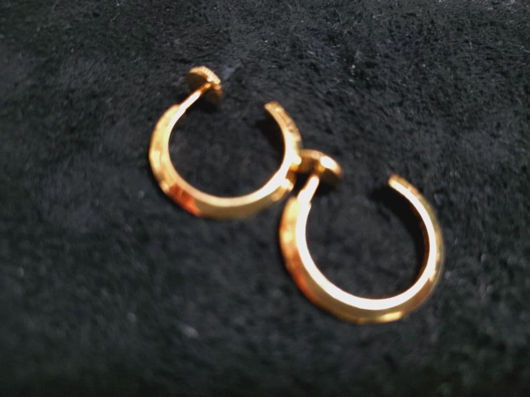 eyefunny ゴールド 金 ピアス フープ 両耳用 750