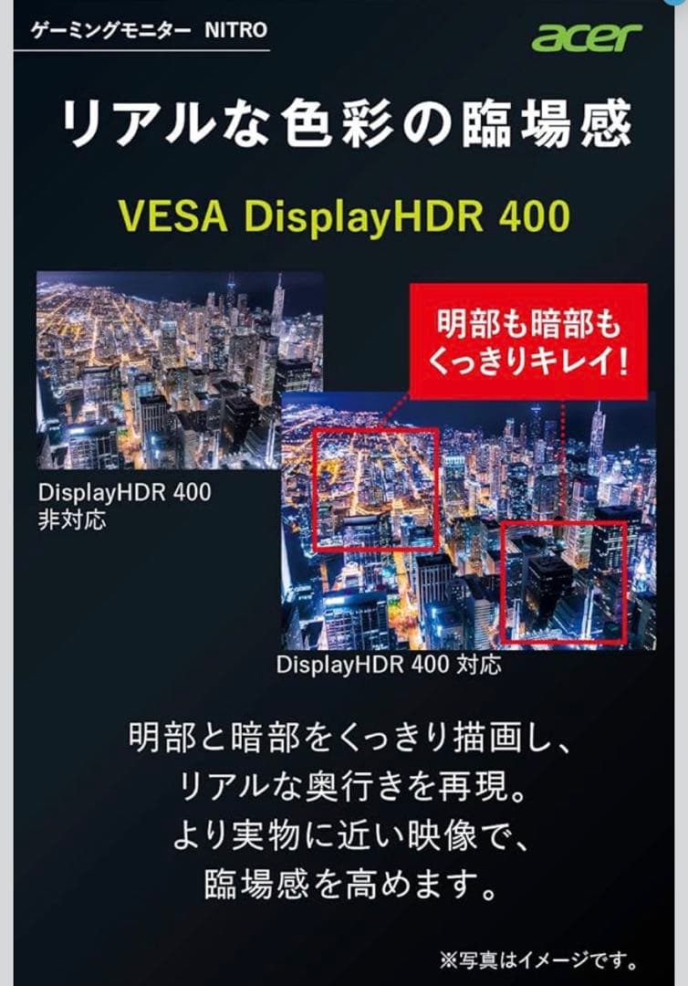 Acer ディスプレイモニター本体