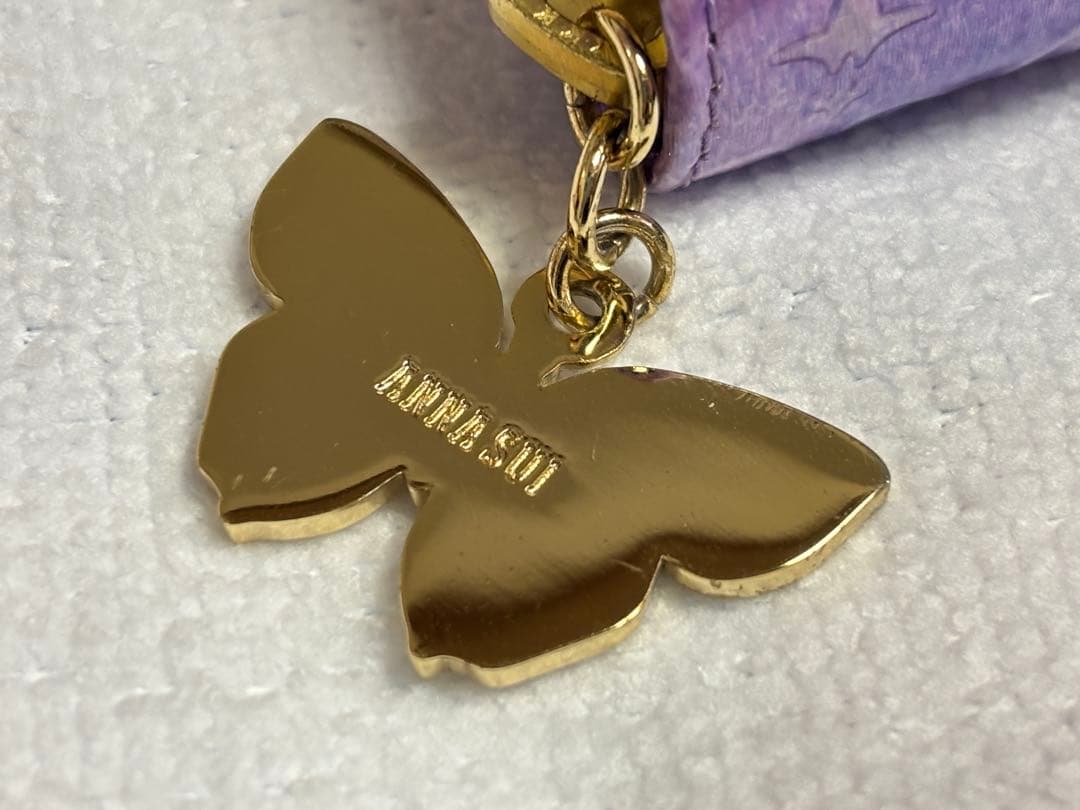 【即購入可・翌日発送】ANNA SUI ローズハート ラウンド長財布 ラベンダー