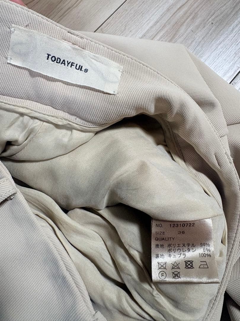 パンツ TODAYFUL Doubletuck Twill Trousers