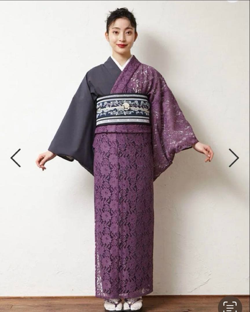 アフリカ布　片身替え　着物　浴衣　ピンク　お仕立て