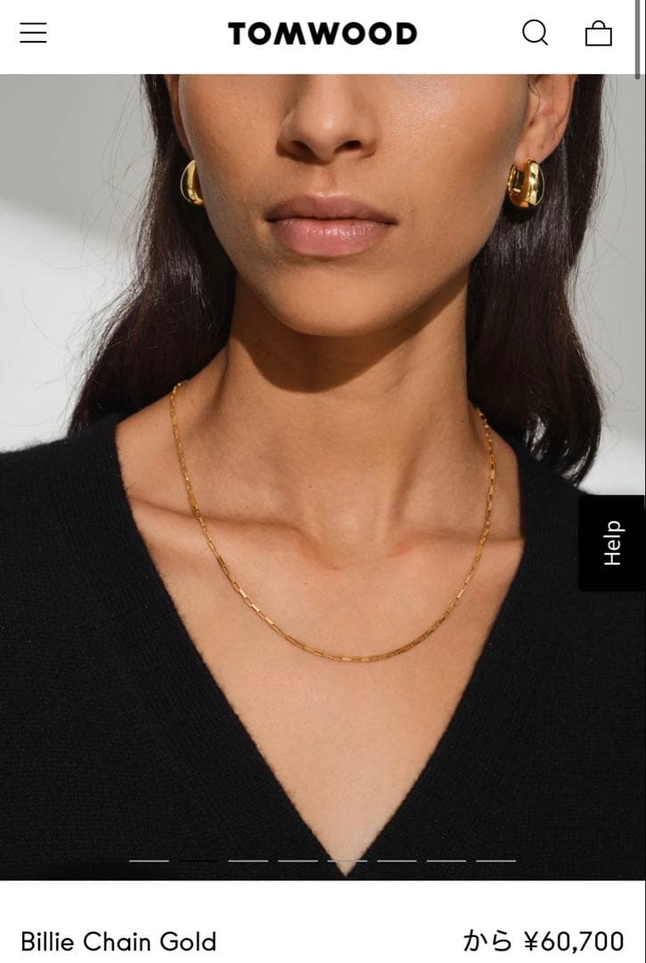 TOM WOOD トムウッド Billie Chain Gold ネックレス