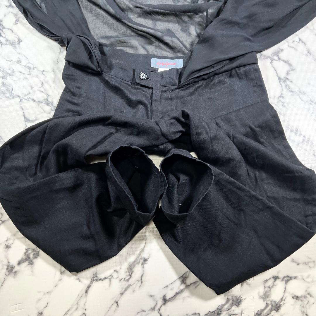 ✨極美品✨Yohji Yamamoto 麻綿 スカート ラップパンツ 黒 S