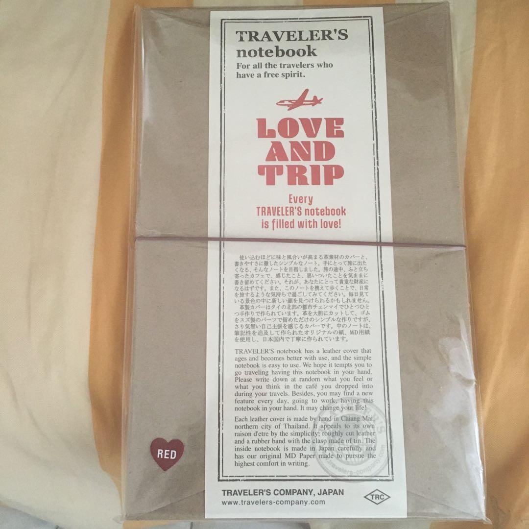 トラベラーズノート Love and trip レギュラーサイズ　数量限定品　赤