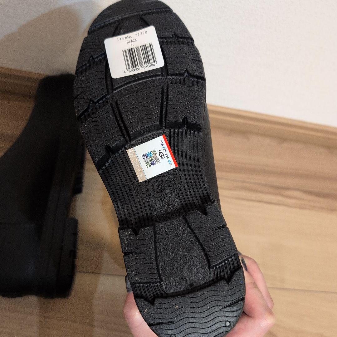 【新品試し履きのみ】UGG DROPLET レインブーツ 防水 ブラック25cm