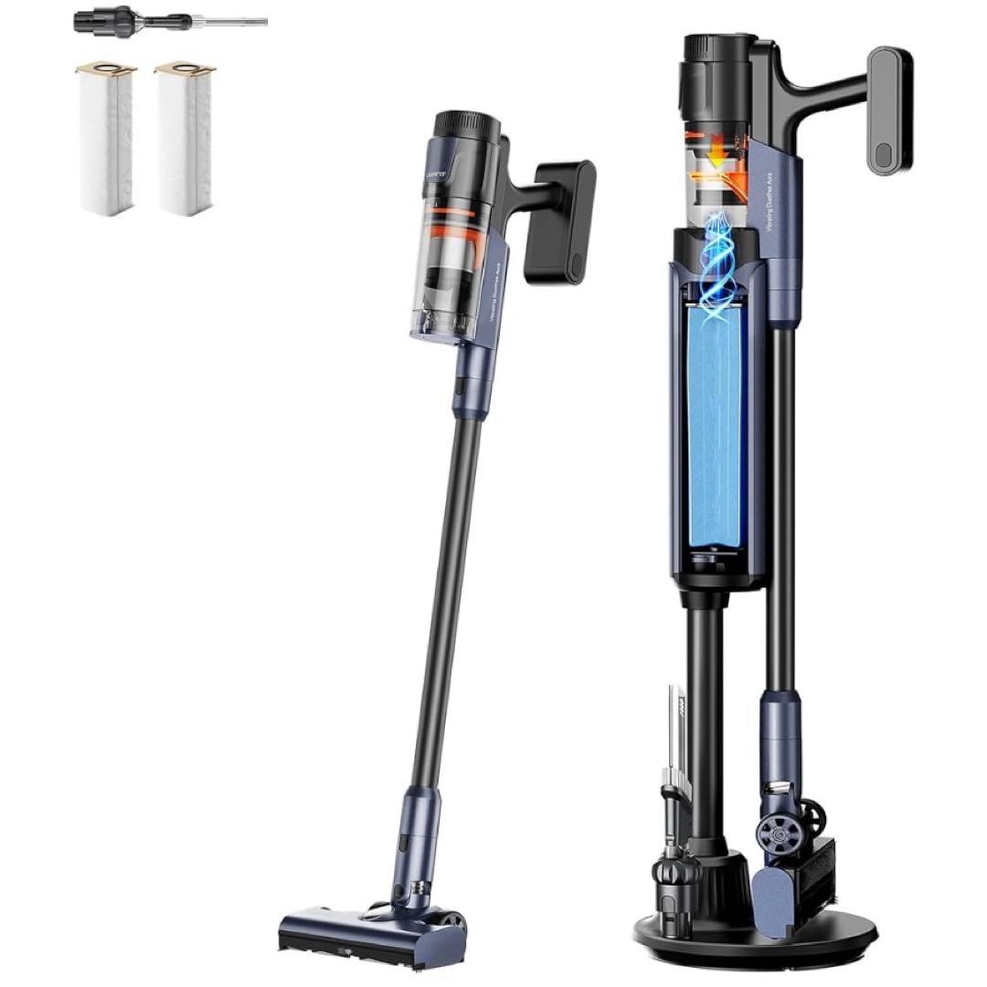 掃除機 v600 自動ゴミ収集ドック 充電ゴミ収集3in1 スティッククリーナー